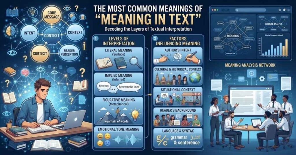 The Most Common Meanings of "meaning in text"