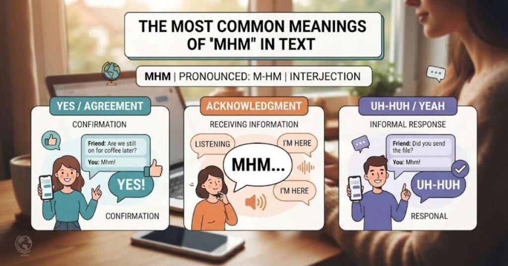The Most Common Meanings of "mhm" in Text
