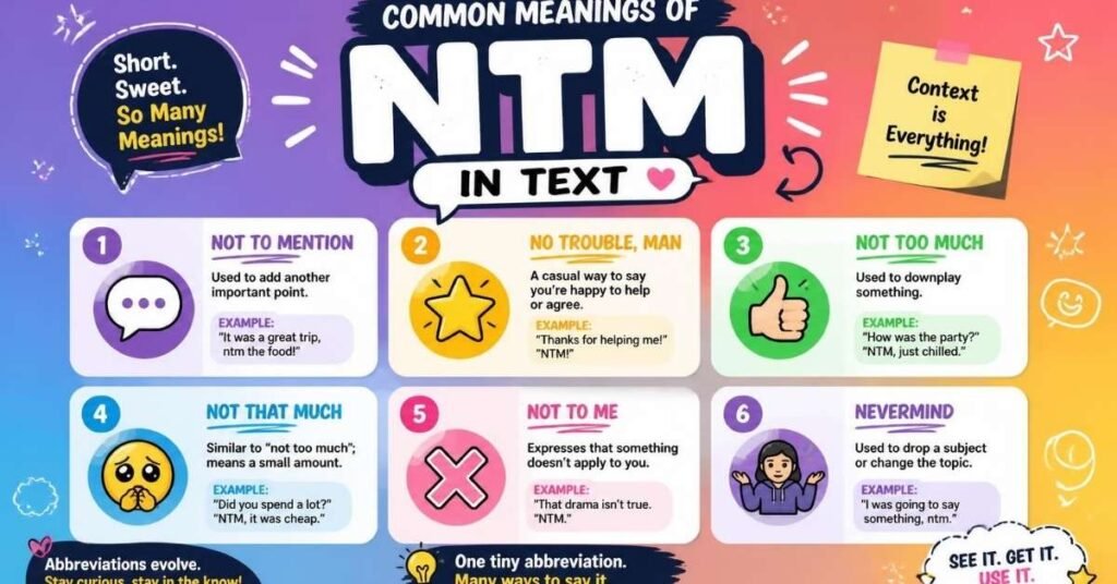 The Most Common Meanings of "ntm" in Text