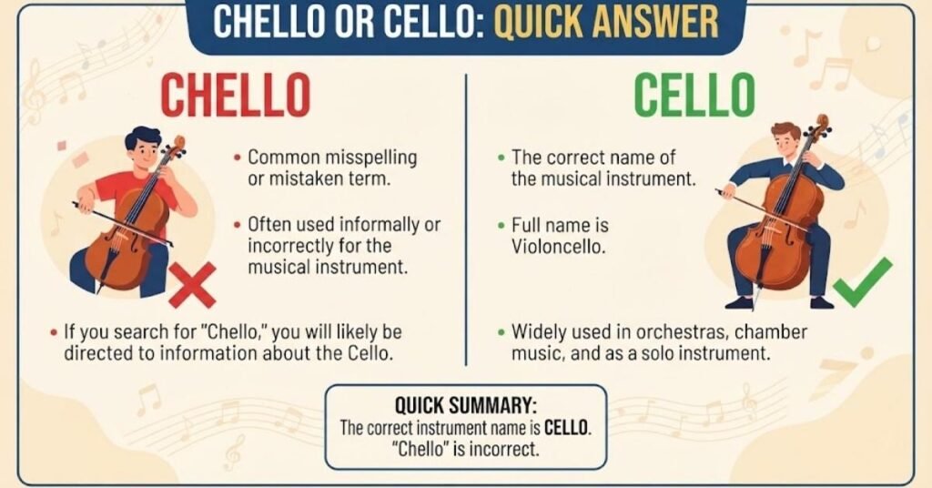 Chello or Cello: Quick Answer