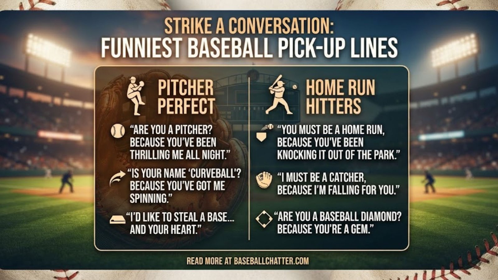 baseball pick up lines