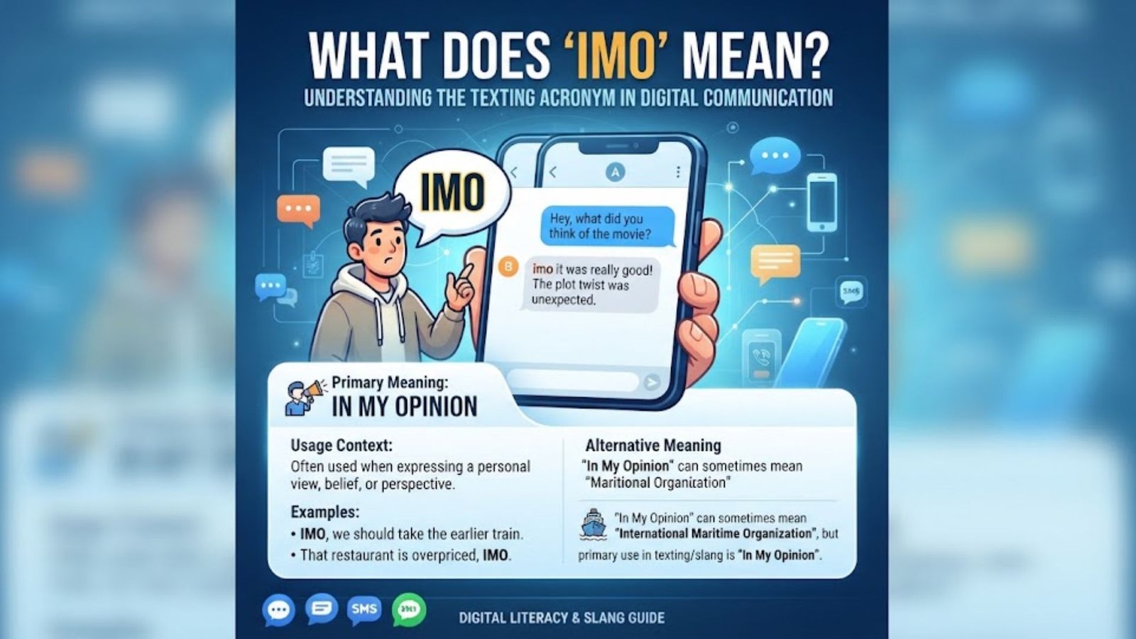 imo meaning in text
